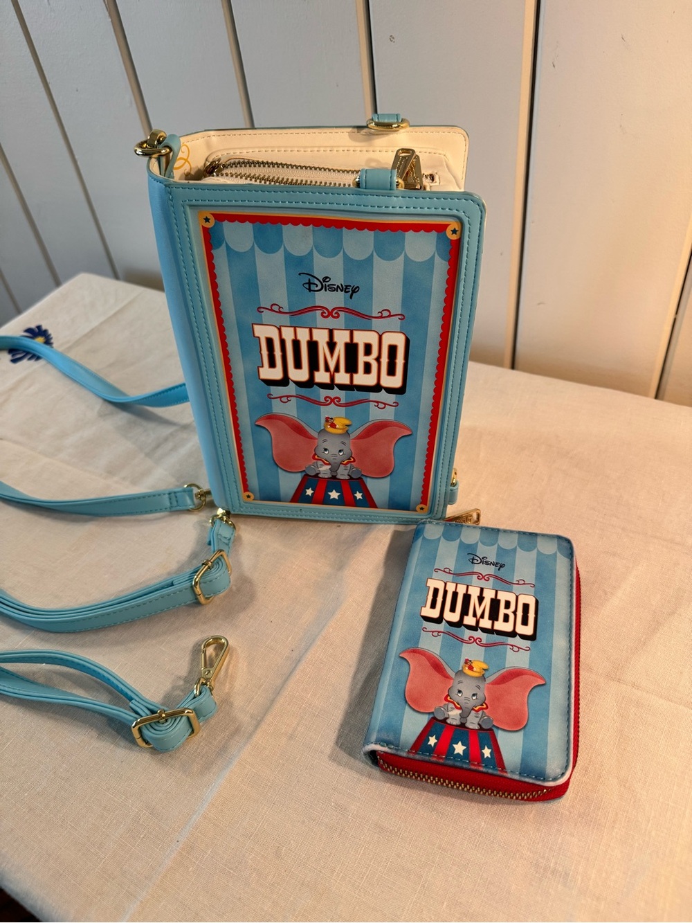 Disney Loungefly Dumbo Storybook Crossbody Bag & Wallet Set 2022